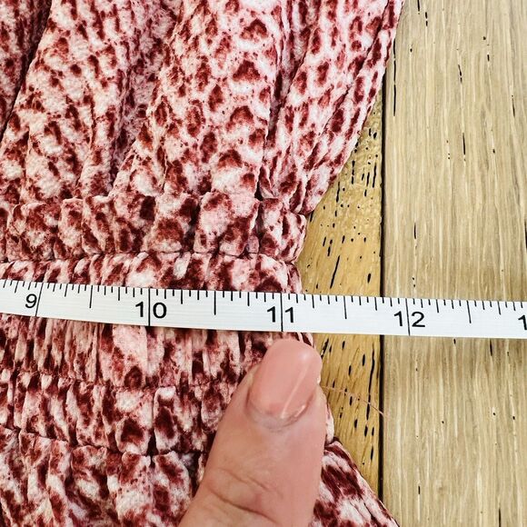 Buddy Love Red Midi Dress XS Ruffle Flowy Cinched Waist Country Concert Festival - Picture 6 of 11